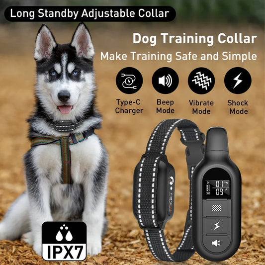 Paipaitek 1000M Dog Training Collar Waterproof Rechargeable Bark Collar