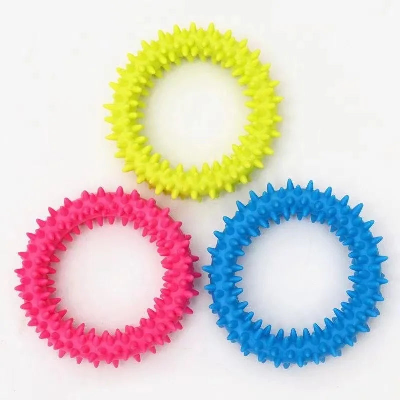 YTYIN Rubber BiteResistant Dog Toy for Small Breed Teeth Cleaning