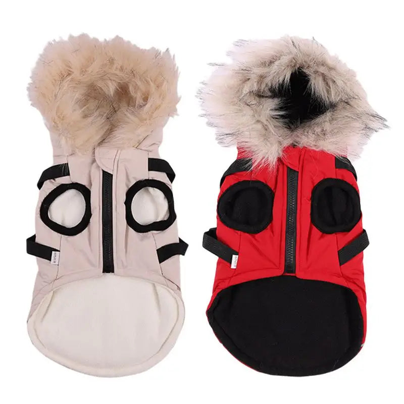Winter Harness Dog Coat Waterproof Hooded Jacket For Dogs
