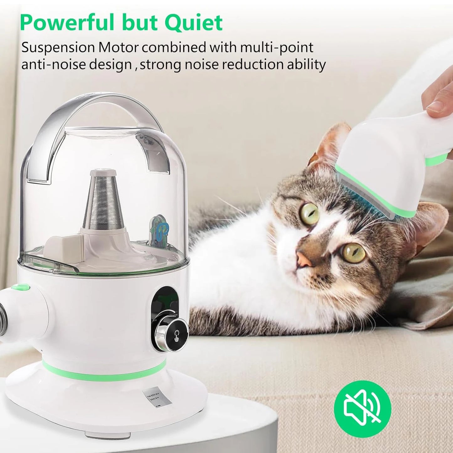 DishyKooker Pet Grooming Kit With 2L Vacuum And Tools