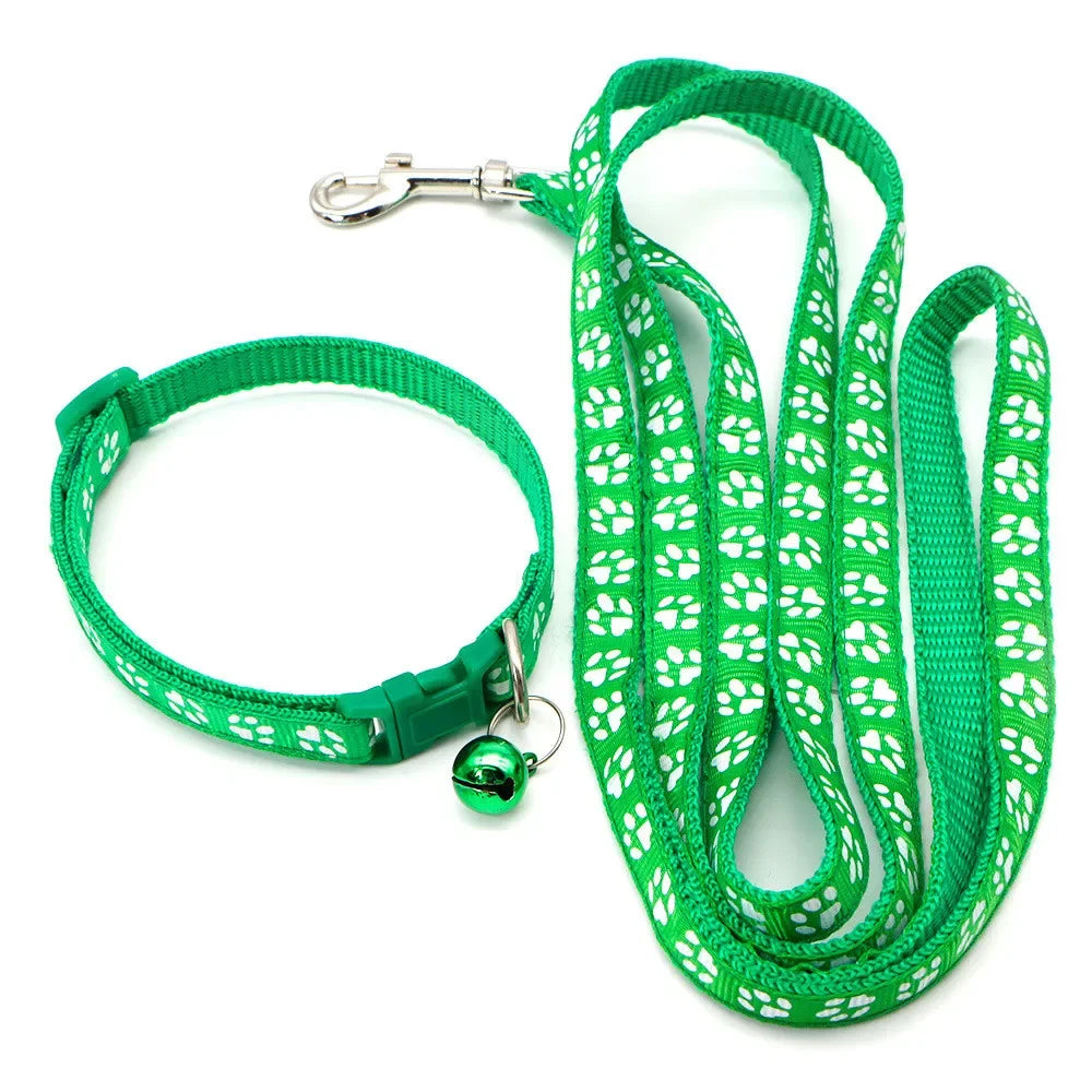 Printed Dog Cat Leash Adjustable Outdoor Walking Rope
