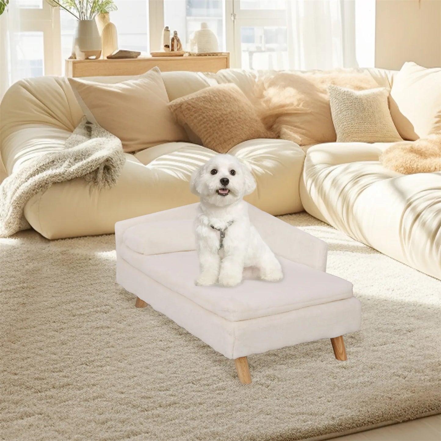 BINGOPAW Nordic Elevated Pet Bed With Cozy Pad