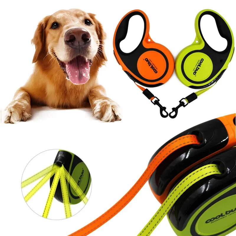 Portable Automatic Retractable Nylon Dog Leash For Large Medium Dogs