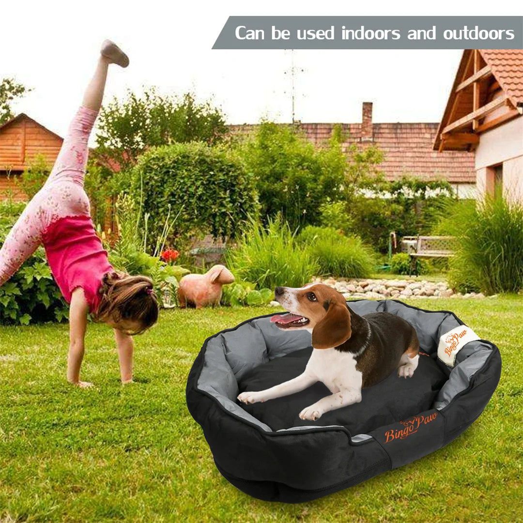 BingoPaw Waterproof Large Dog Bed With Removable Cushion Oxford Cover