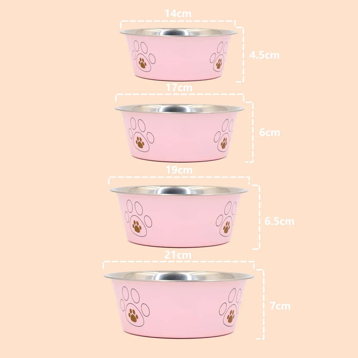 Stainless Steel Pet Bowl Non Slip Easy To Clean Indoors