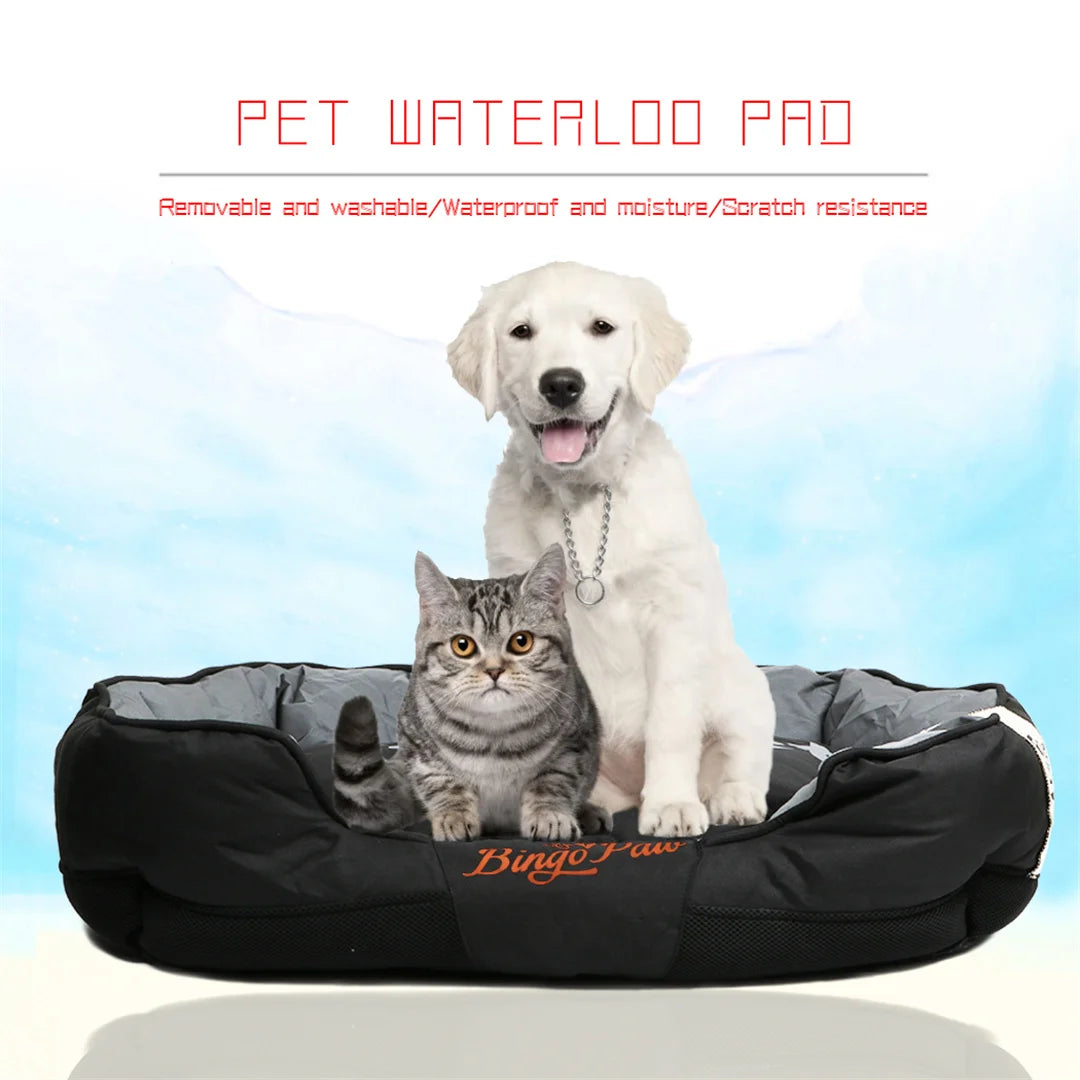 BingoPaw Waterproof Large Dog Bed With Removable Cushion Oxford Cover