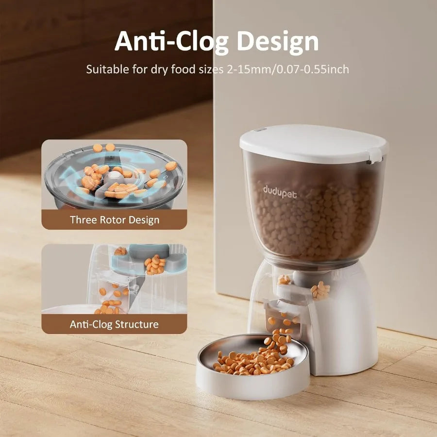 Automatic Cat Feeder With Timed Dispensing And Adjustable Portion Control