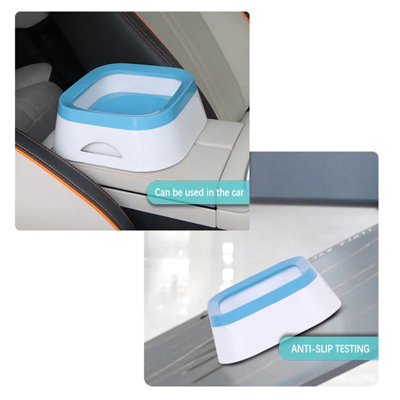 Plastic Anti Splash Dog Water Bowl 1L Drinker For Pets Puppy Cat