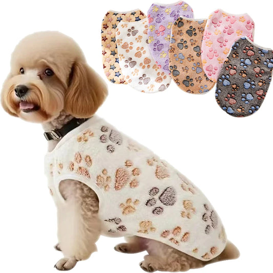 NONECN Flannel Dog Clothes Soft Vest For Dogs Costume