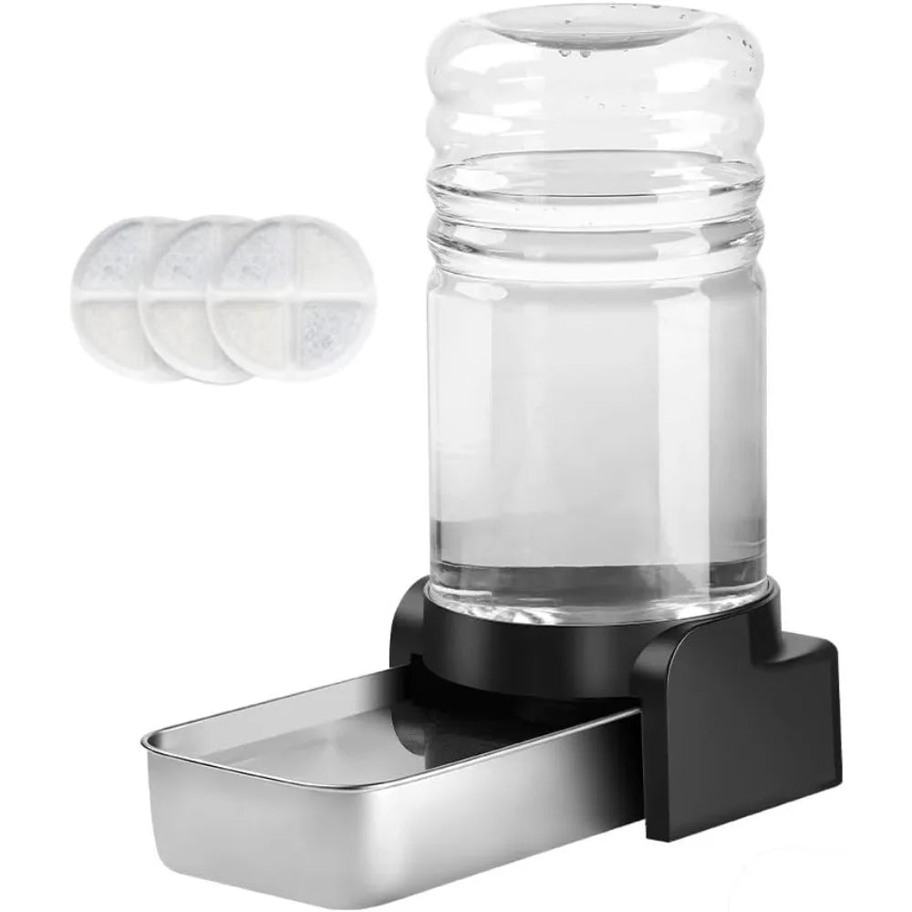 Automatic Gravity Cat Water Dispenser Stainless Steel Large Capacity 5.7 Liters