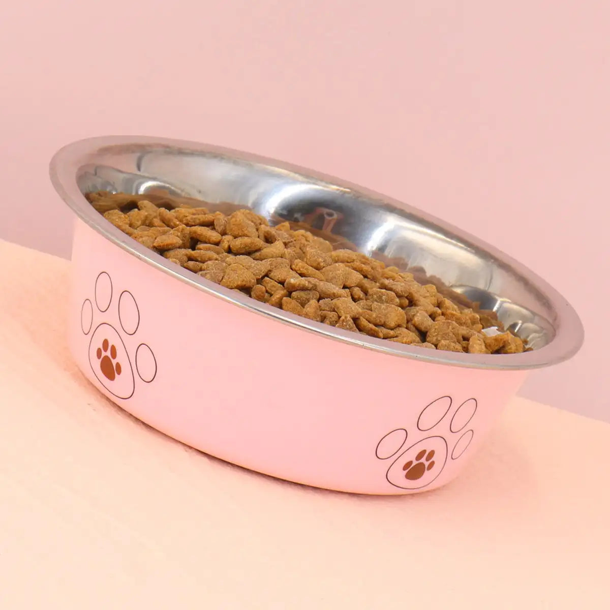 Stainless Steel Pet Bowl Non Slip Easy To Clean Indoors