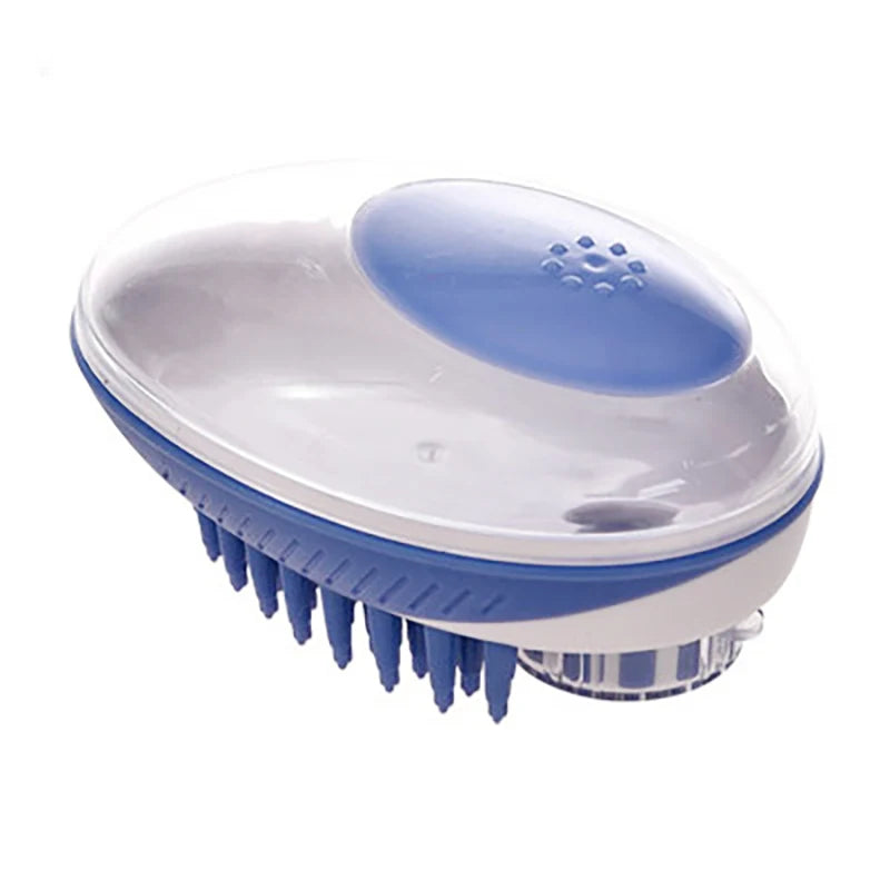Pet Bath Brush Two In One Silicone Grooming Comb For Dogs