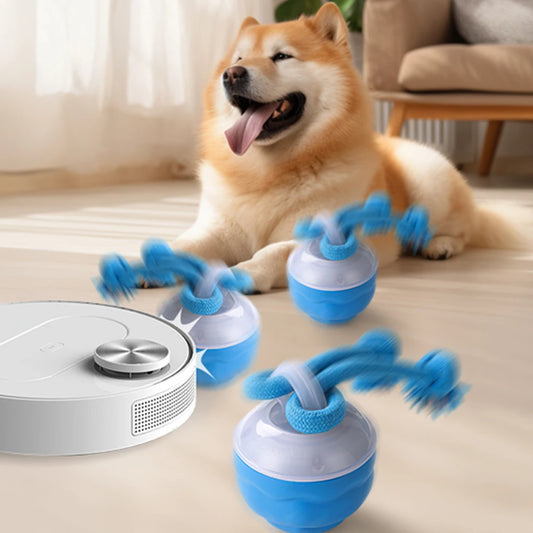 APWIKOGERE Electric Rolling Ball Dog Toy With Rope 3 Modes