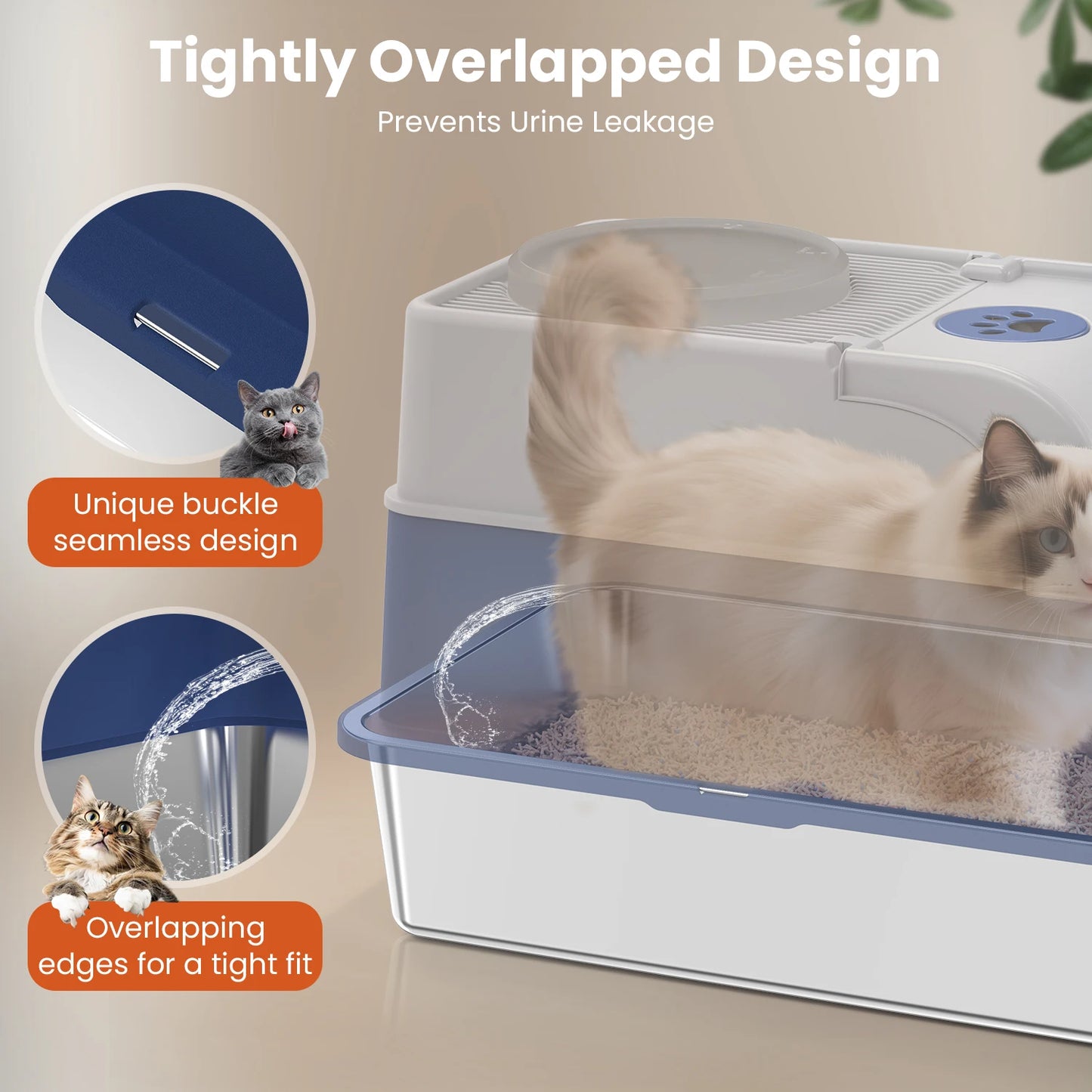 Cityflee Stainless Steel Cat Litter Box Odor Control