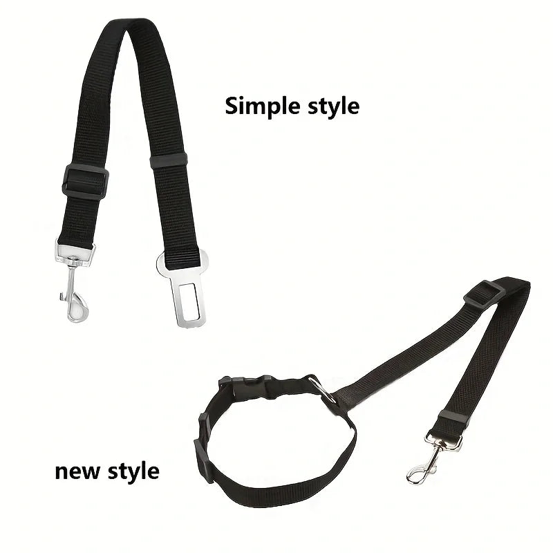 Two-In-One Nylon Pet Car Seat Belt Lead And Harness