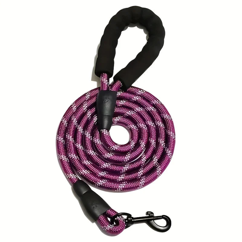 Reflective Dog Leash With Padded Handle Heavy Duty Traction Rope