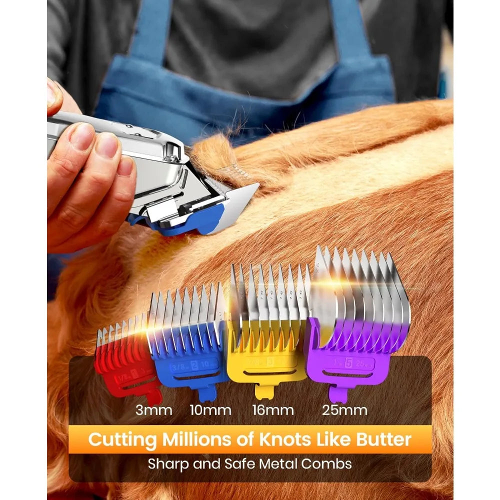 XMSJ Cordless Dog Clippers For Thick Hair Professional Grooming