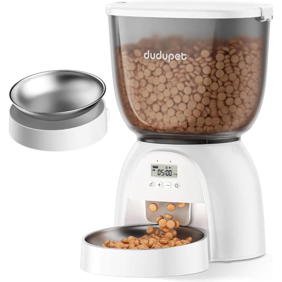 Automatic Cat Feeder With Timed Dispensing And Adjustable Portion Control