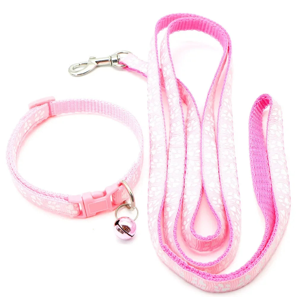 Printed Dog Cat Leash Adjustable Outdoor Walking Rope