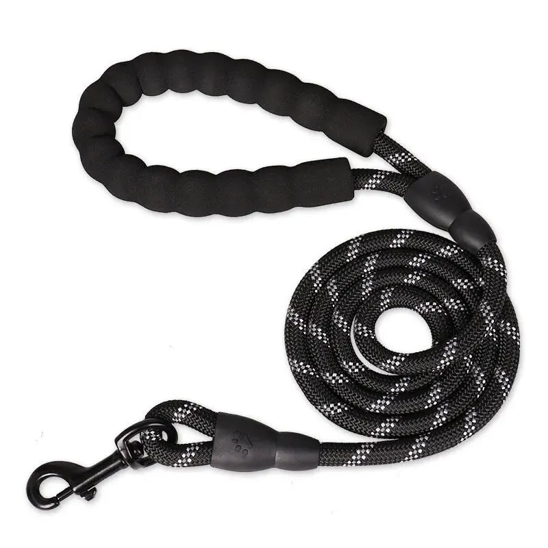 Reflective Dog Leash With Padded Handle Heavy Duty Traction Rope