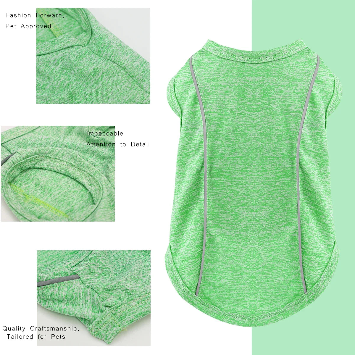 NONECN Sun Protection Dog Shirts With Reflective Strips Quick Dry