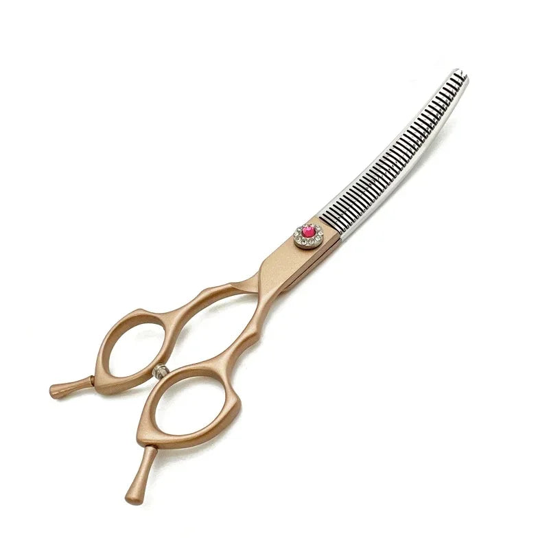 Wingsbro Professional Curved Thinning Dog Grooming Scissors