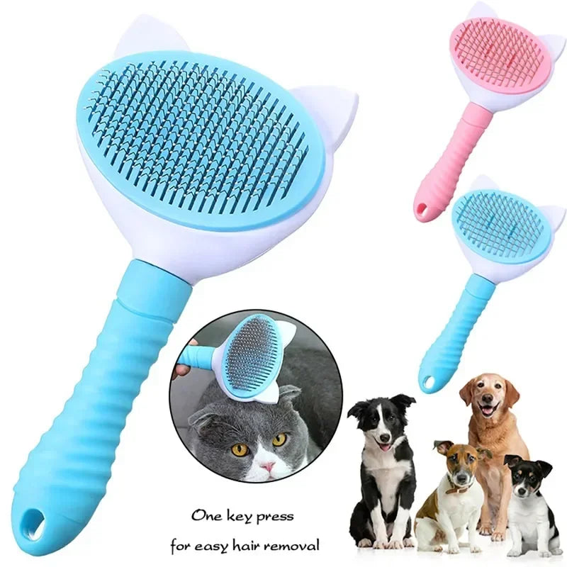 Cat Self Cleaning Grooming Brush Pet Comb For Dogs Cats