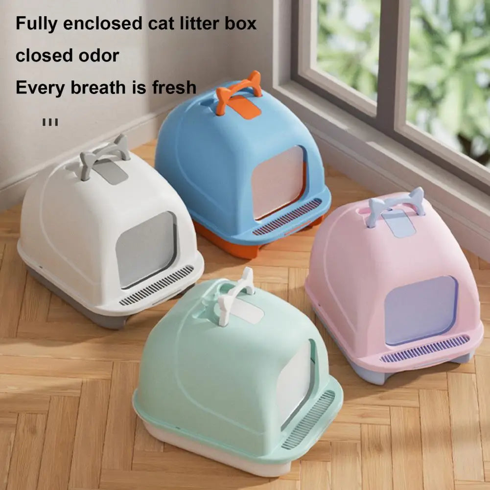 Hign-concerned 90 Degree Lift Cat Litter Box Enclosed With Lid
