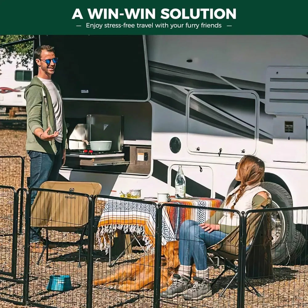 Dog Fence for Yard and RV Camping for Medium and Large Dogs