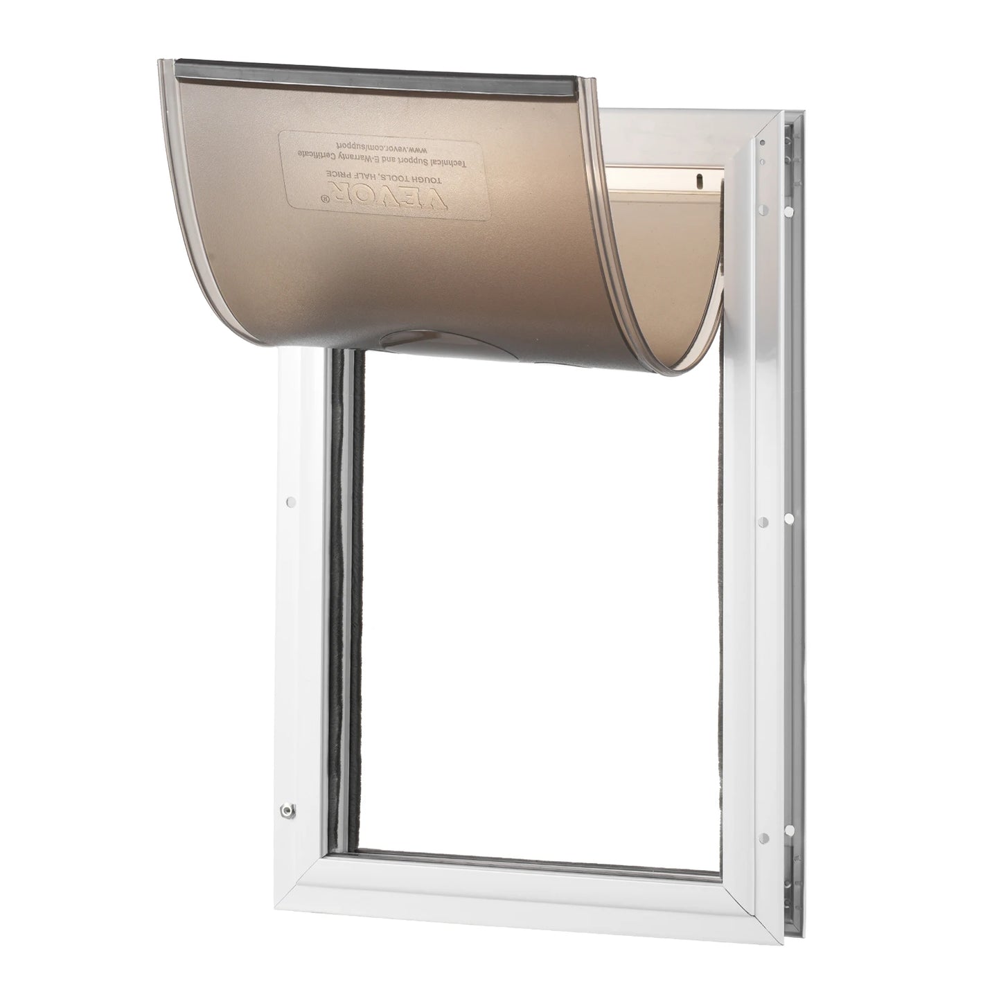 SucceBuy Pet Door Aluminum Frame With Lock And Flap System