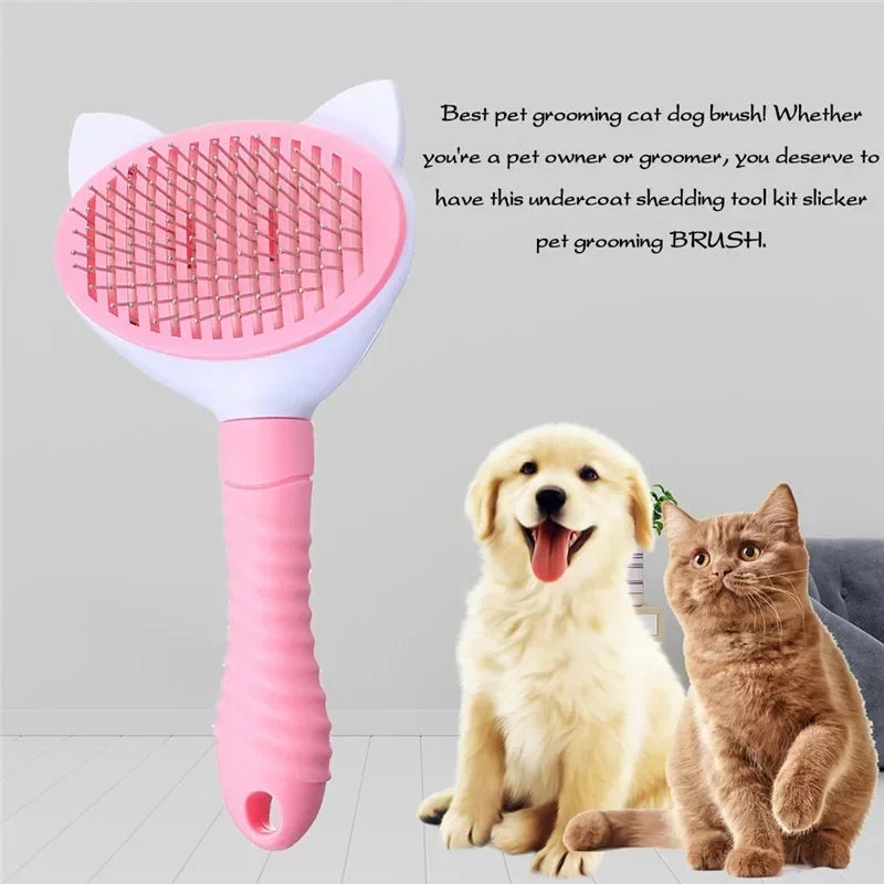 Cat Self Cleaning Grooming Brush Pet Comb For Dogs Cats