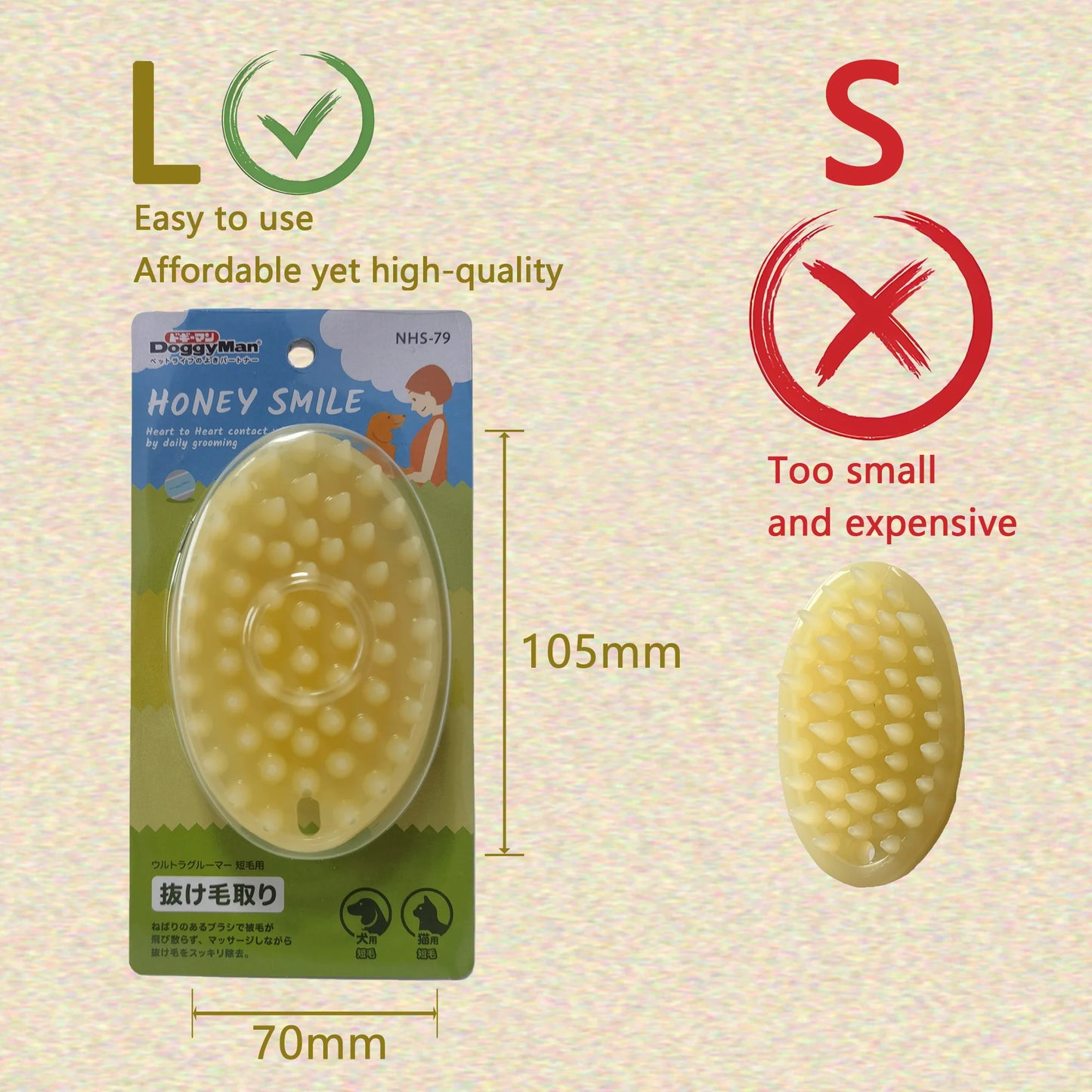 YTYIN Dog Cat Massage Brush With Silicone Bristles For Pets