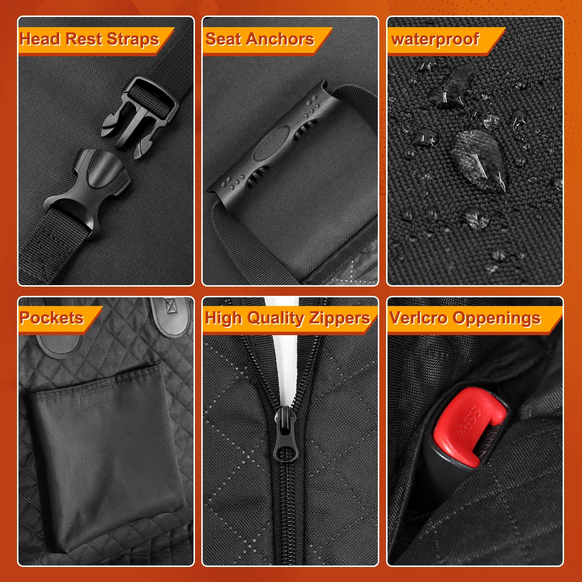 PETRAVEL Dog Car Back Seat Extender Cover Hammock Waterproof Protector