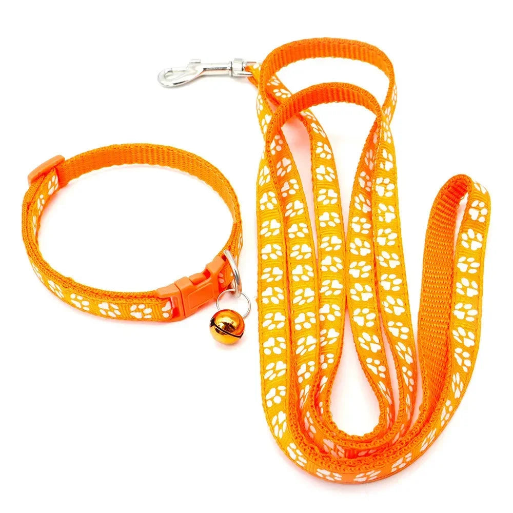 Printed Dog Cat Leash Adjustable Outdoor Walking Rope