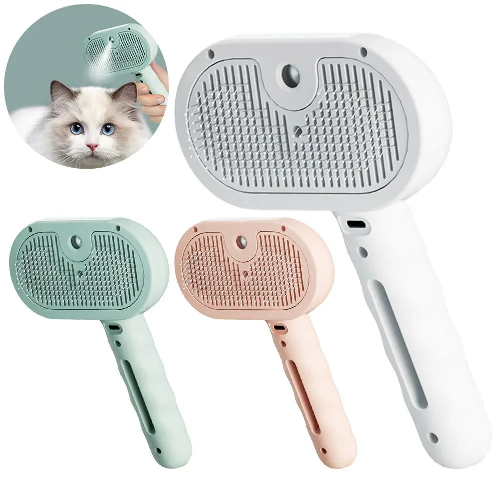 Shunmaii Three In One Cat Steam Brush Grooming Comb