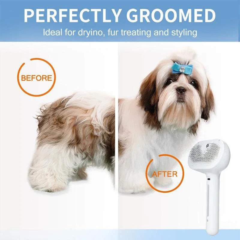YTYIN Dog Comb Massage Brush With Nano Spray Hair Removal