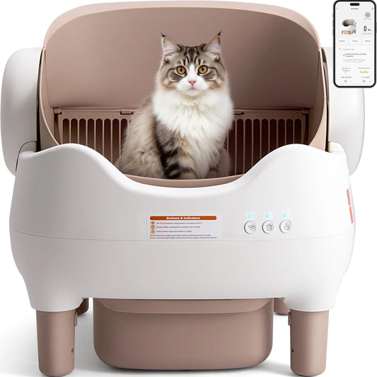 Lunapurr Self Cleaning Automatic Cat Litter Box With App Control For Multi Cats