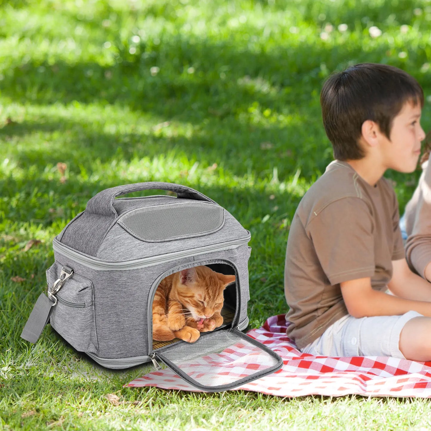 Pet Backpack Breathable Foldable Tote Bag For Dogs And Cats