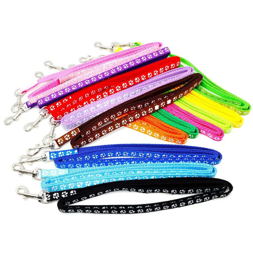 Printed Dog Cat Leash Adjustable Outdoor Walking Rope