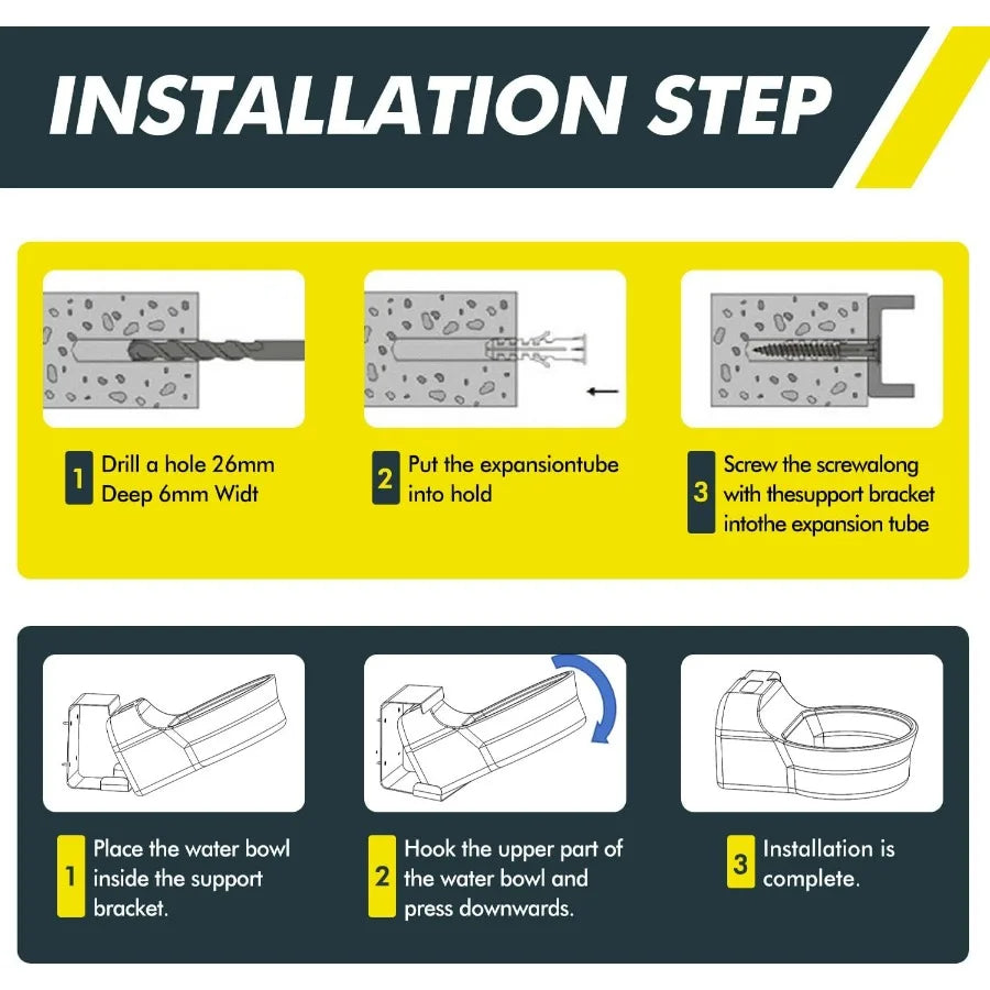 Automatic Pet Water Dispenser Wall Mount For Dogs And Cats
